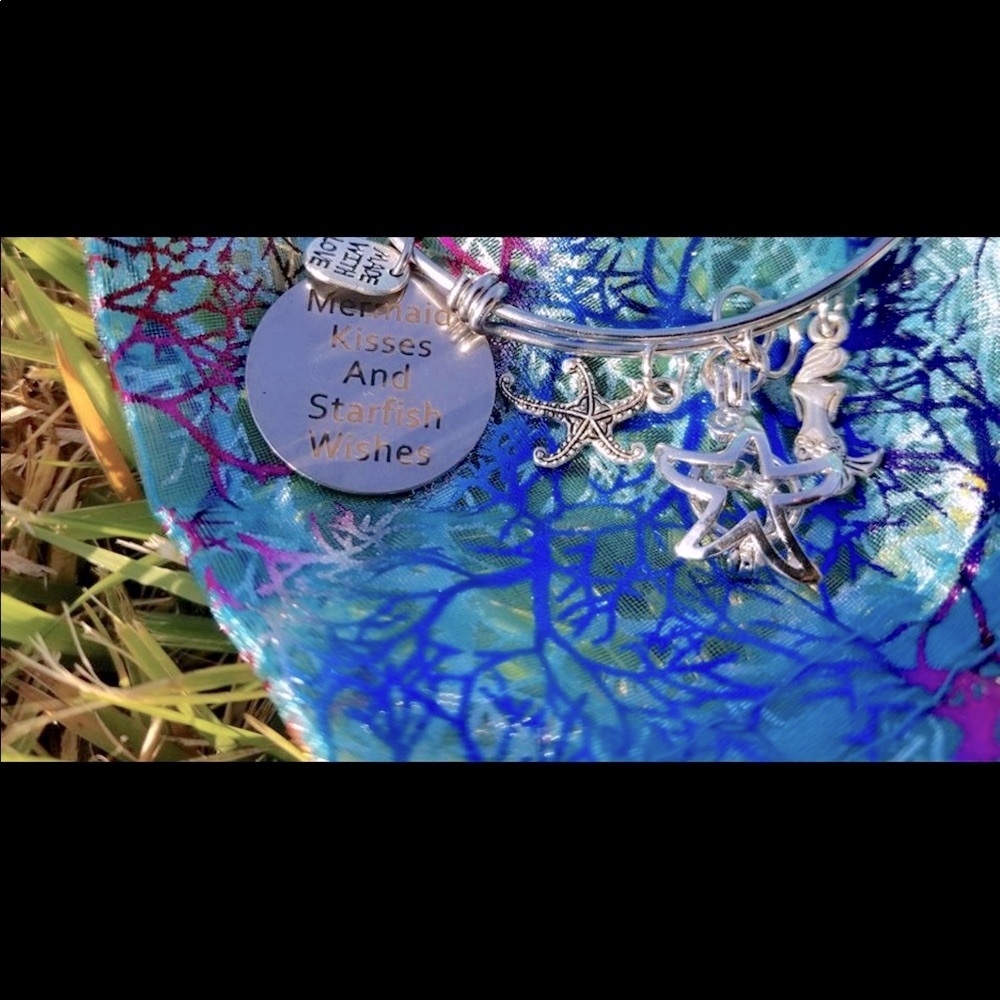 Stainless Steel Mermaid Kisses & Starfish Wishes